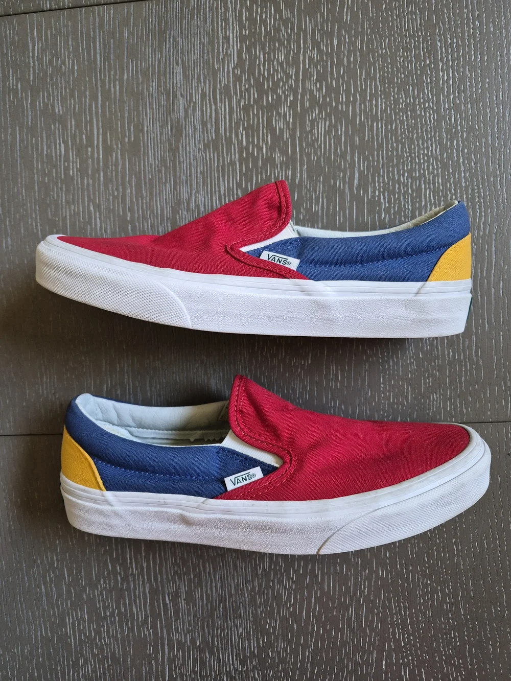 Vans Slip-On Yacht Club Colorblock Sneakers - Red, Navy, Yellow